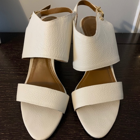 Ateliers white leather block sandals - Picture 1 of 7